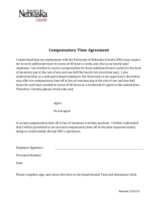 Compensatory Time Agreement