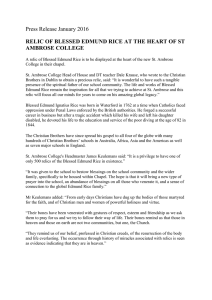 Press Release January 2016 AMBROSE COLLEGE