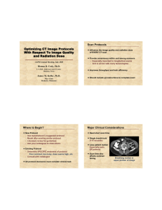 Optimizing CT Image Protocols