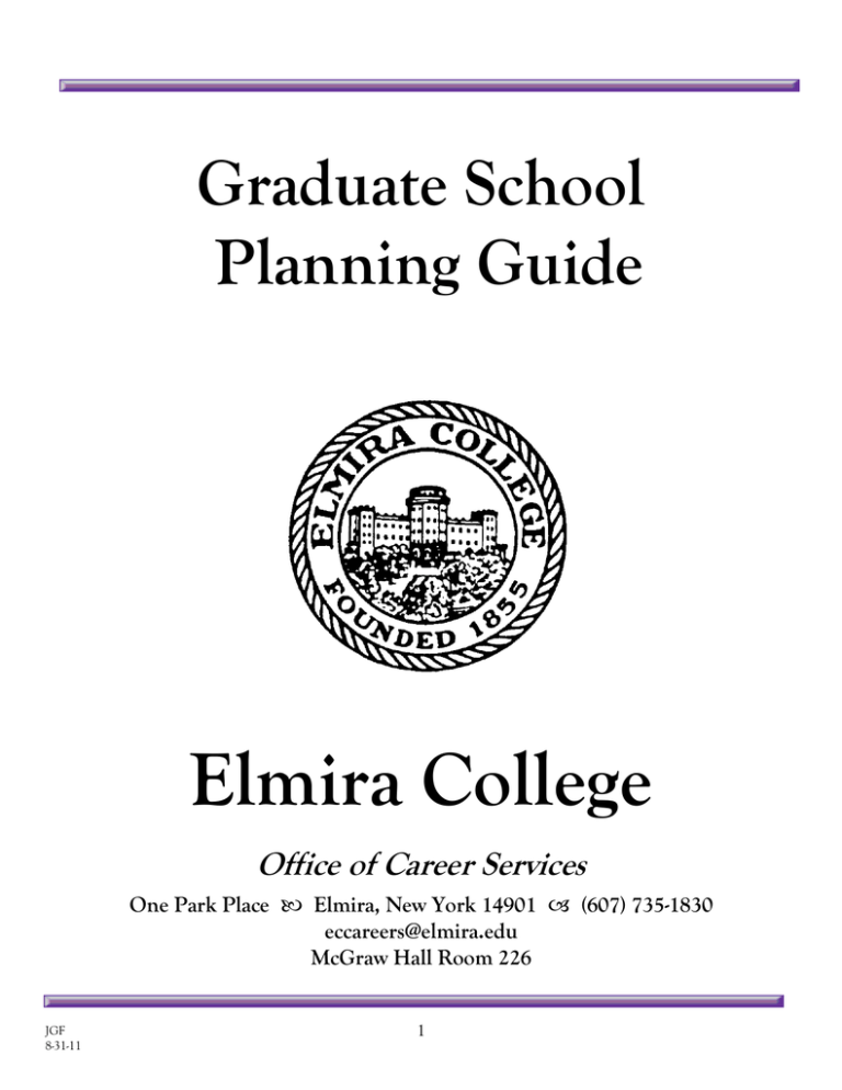 Elmira College Graduate School Planning Guide