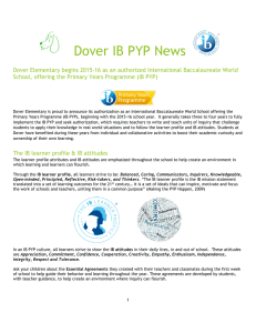 Dover IB PYP News