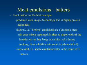 Meat emulsions - batters
