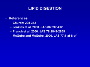 LIPID DIGESTION References