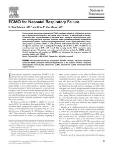 ECMO for Neonatal Respiratory Failure