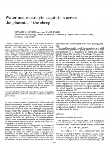 Water  and  electrolyte acquisition across the  placenta