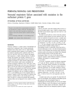 Neonatal respiratory failure associated with mutation in the PERINATAL/NEONATAL CASE PRESENTATION