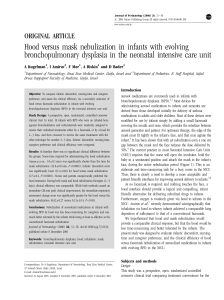 Hood versus mask nebulization in infants with evolving
