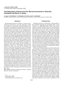Calf Respiratory Disease and Pen Microenvironments in Naturally