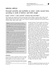Neonatal mortality and morbidity in vertex–vertex second twins