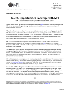Talent, Opportunities Converge with MPI F I R