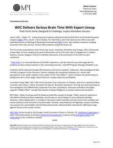 WEC Delivers Serious Brain Time With Expert Lineup