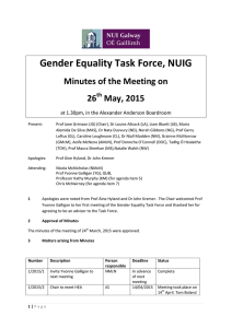 Gender Equality Task Force, NUIG Minutes of the Meeting on 26