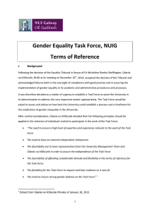 Gender Equality Task Force, NUIG Terms of Reference Background