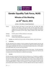 Gender Equality Task Force, NUIG Minutes of the Meeting on 24