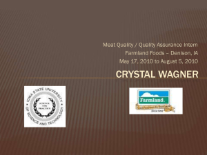 CRYSTAL WAGNER Meat Quality / Quality Assurance Intern