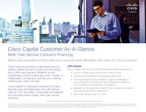 Cisco Capital Customer At-A-Glance Multi-Year Service Contracts Financing