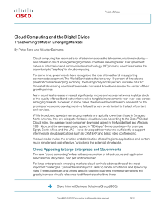 Cloud Computing and the Digital Divide Transforming SMBs in Emerging Markets