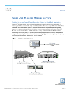 Cisco UCS M-Series Modular Servers