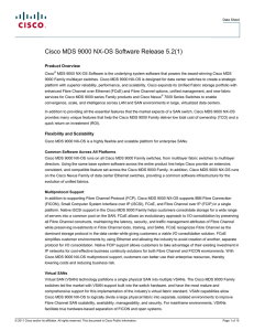 Cisco MDS 9000 NX-OS Software Release 5.2(1) Product Overview