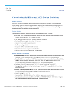 Cisco Industrial Ethernet 2000 Series Switches Product Overview