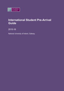 International Student Pre-Arrival Guide  2015-16
