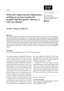 Vision for improvement: Expressive writing as an intervention for Article 536453