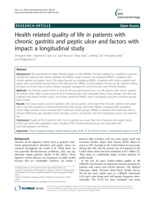 Health related quality of life in patients with