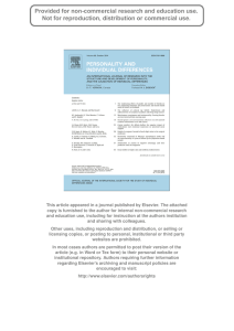 This article appeared in a journal published by Elsevier. The... copy is furnished to the author for internal non-commercial research