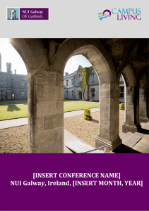[INSERT CONFERENCE NAME] NUI Galway, Ireland, [INSERT MONTH, YEAR]