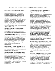 Overview of Xavier University’s Strategic Diversity Plan 2006 – 2010