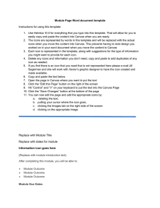 Module Page Word document template Instructions for using this template: 1.