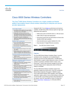 Cisco 8500 Series Wireless Controllers