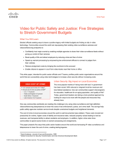 Video for Public Safety and Justice: Five Strategies