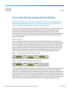 Cisco High-Density Analog Service Module