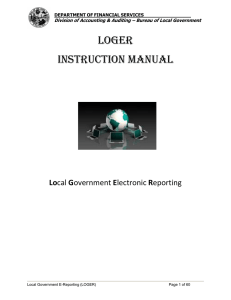 LOGER  INSTRUCTION MANUAL Lo