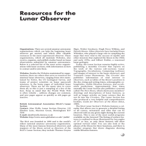 Resources for the Lunar Observer