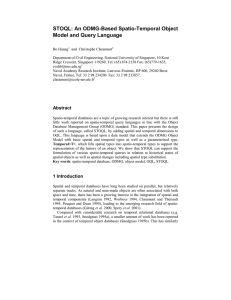 STOQL: An ODMG-Based Spatio-Temporal Object Model and Query Language