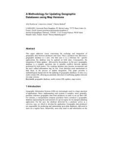 A Methodology for Updating Geographic Databases using Map Versions