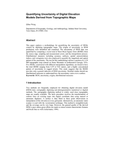 Quantifying Uncertainty of Digital Elevation Models Derived from Topographic Maps