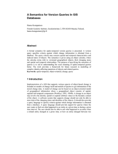 A Semantics for Version Queries In GIS Databases