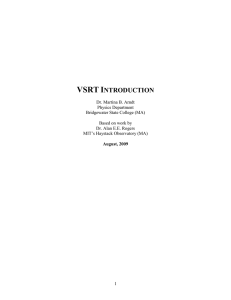 VSRT I NTRODUCTION