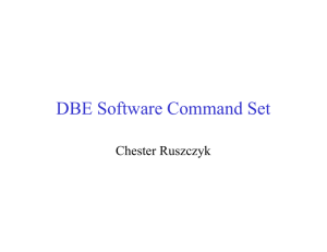 DBE Software Command Set Chester Ruszczyk