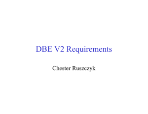 DBE V2 Requirements Chester Ruszczyk