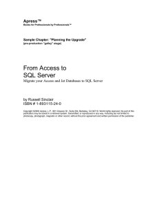 From Access to SQL Server  Apress™