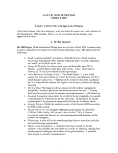 FACULTY SENATE MEETING October 4, 2006