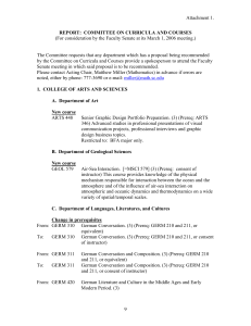 Attachment 1. (For consideration by the Faculty Senate at its March 1,...