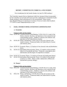 (For consideration by the Faculty Senate at its June 26,... The Committee requests that any department which has a proposal... REPORT:  COMMITTEE ON CURRICULA AND COURSES