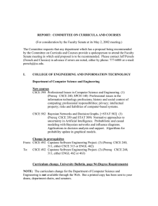 REPORT:  COMMITTEE ON CURRICULA AND COURSES