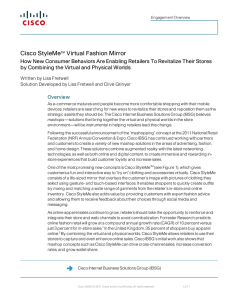 Cisco StyleMe Virtual Fashion Mirror