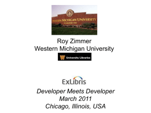 Developer Meets Developer March 2011 Chicago, Illinois, USA Roy Zimmer